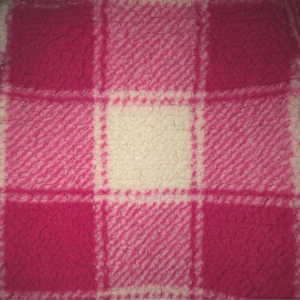 Carters Pink White Soft Plaid Sherpa Hooded Jumpsuit, snuggly bear ears 6mo NWT - Picture 12 of 12